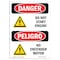 Signmission Safety Sign, OSHA Danger, 14" Height, Aluminum, Do Not Start Engine Bilingual Spanish OS-DS-A-1014-VS-1168 - alternate 1